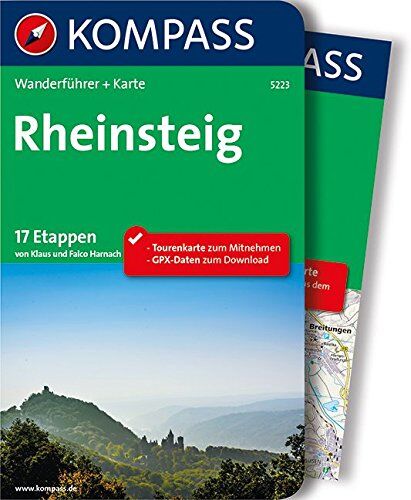 Harnach, Falco und Klaus - Rheinsteig: Wanderführer mit Extra-Tourenkarte, 17 Etappen, GPX-Daten zum Download (KOMPASS-Wanderführer, Band 5223) - Preis vom 30.09.2026 22:30:23 h