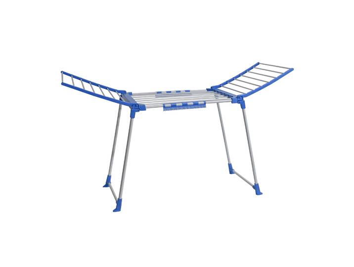 Wäscheständer klappbar weiss/blau