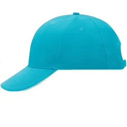 Basecap "MB024" 6-Panel-Sandwich - pacific/white