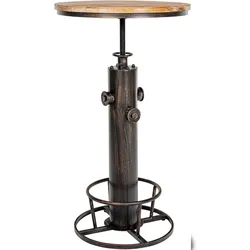 DELUKE Stehtisch SILKE rund 54x54x91cm, Metall, Bronze Hoher Tisch Bartisch Bistrotisch hoch