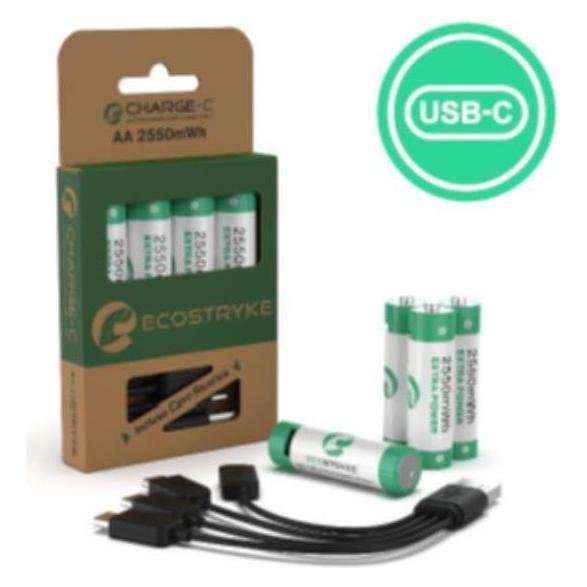 Ecostryke BATTERIE ECO-FRIENDLY RICARICABILI AAA900 4pz (ESRB1-00-04R) (4 Stk., AAA, 900 mAh) (58827023)
