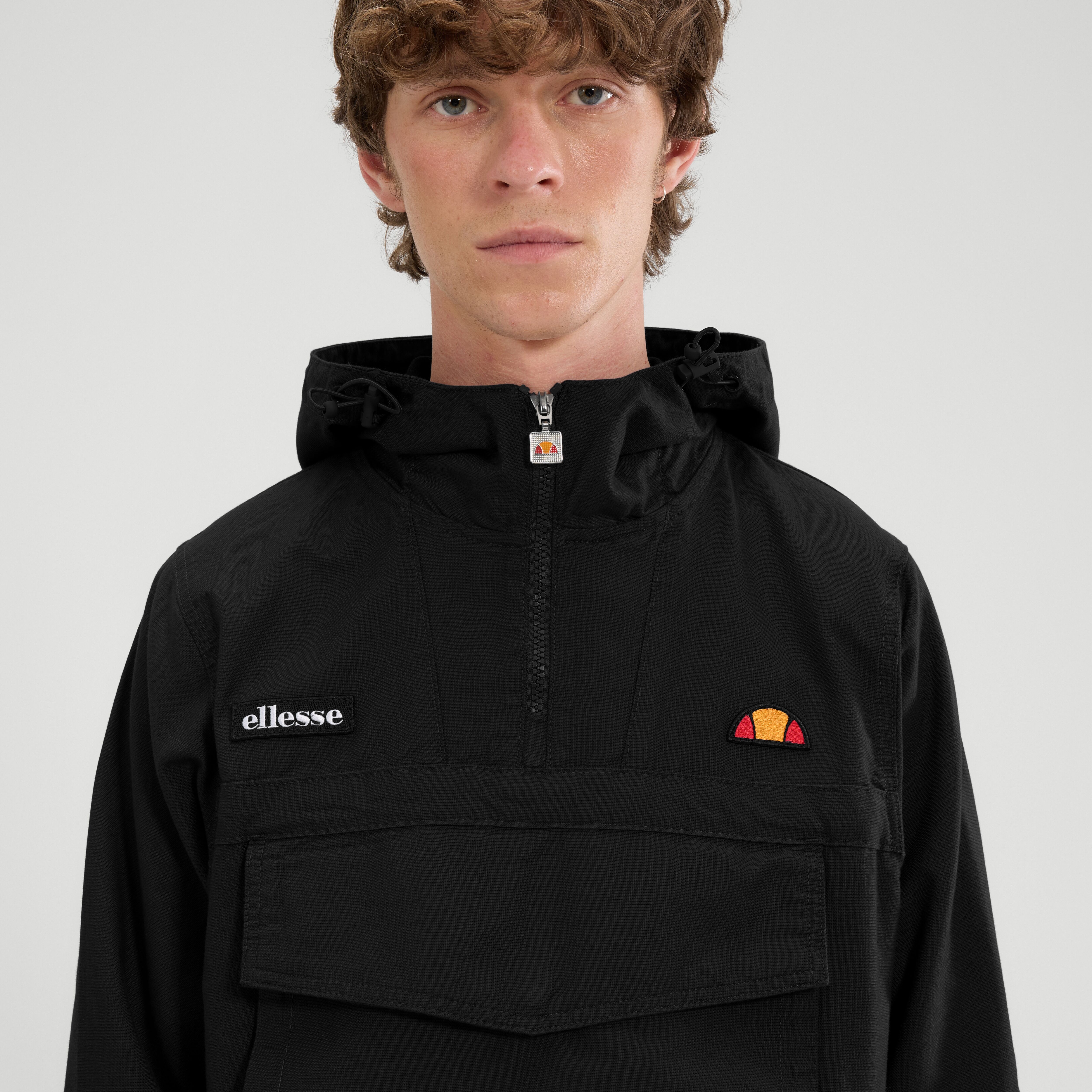 Windbreaker ELLESSE, Herren, Gr. XS, schwarz, Obermaterial: 100% Baumwolle, Jacken Windbreaker, leichtes Material, auch in grossen Grössen schwarz XS