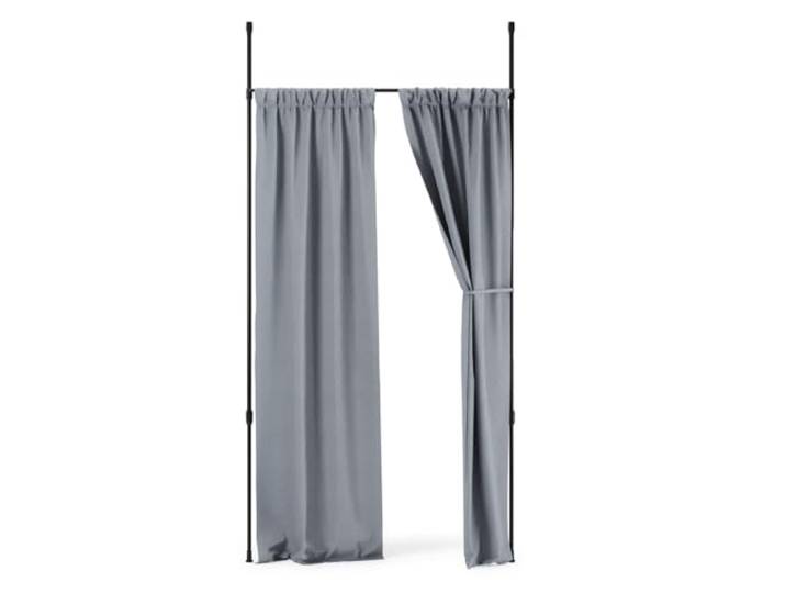 Umbra Anywhere Ausziehbare Raumteiler, ohne Bohren, 91-168 cm, Schwarz