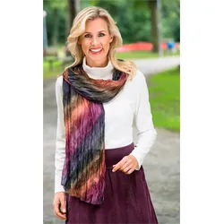Seiden-Schal in Streifen beere von DW-Shop, Beere