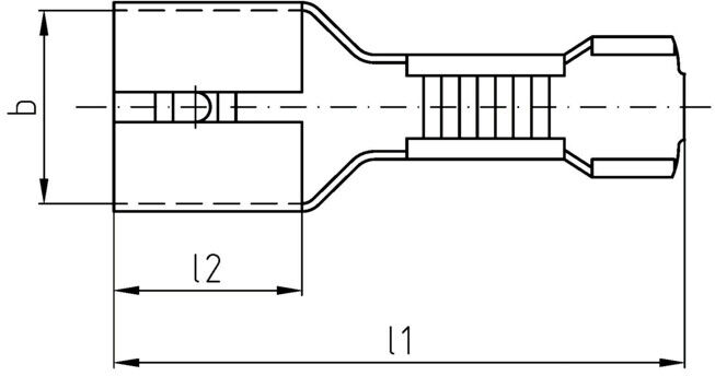 Intercable Manchons à sertir plats ICC148FH 0,5-1 mm² 4,8 x 0,8 (180268)