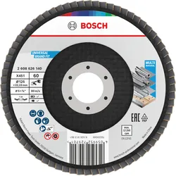 Bosch X451 Fächerschleifscheiben, 125mm, T29, K60 - 2608626140