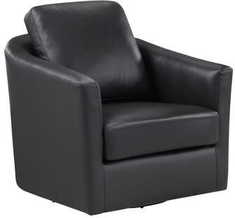 Fremont & Park "Hemi 33"" Top Grain Leather Swivel Chair with 360-degree Metal Base"