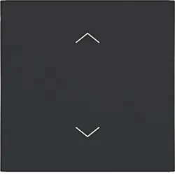 Hager WAW1002BM Wippe 1fach mit Aufdruck Symbol Pfeile, A.x/C.x, nachtschwarz matt