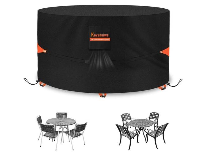 Wasserdichte Gartenmöbel-Abdeckung 420D Oxford Ø 102 x 71 cm winddicht UV-Schutz