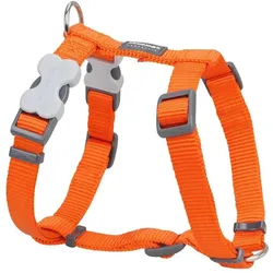 Red Dingo Hundegeschirr weich 37-61 cm Orange (37, 38, 39, 40, 41, 42, 43, 44, 45, 46, 47, 48, 49, 50, 52, 54, 56, 58, 60, Hund, Spazieren), Halsband + Leine