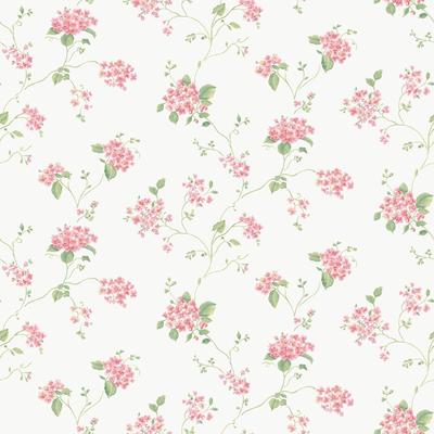 Galerie Wallcoverings Miniatures 3 Lilac Floral Trail Vinyl on Non-woven Matte Wallpaper Roll
