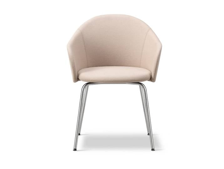Fredericia Furniture Gomo Armchair Sessel Tube Base Blazer CUZ47 Fairfield-Edelstahl