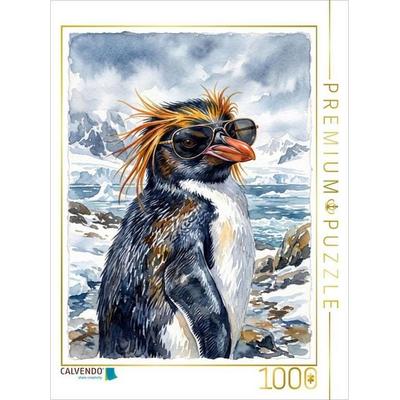 CALVENDO Puzzle Der Coole Pinguin | 1000 Teile Lege-Größe 64x48cm Foto-Puzzle für glückliche Stunden