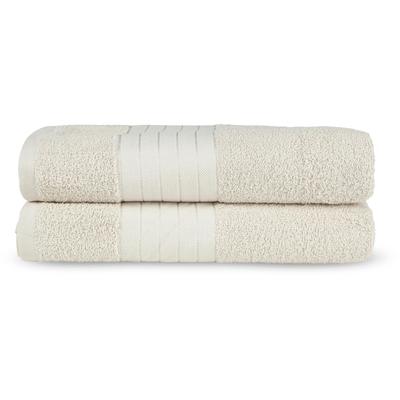 Badetücher EMOTION "Uni", beige, B:70cm L:140cm, Frottee, Obermaterial: 100% Baumwolle, Handtücher, Baumwolle,Walkfrottee, Bordüre, 500 GSM, Einfarbig, ohne Aufhängung