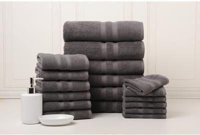 Bibb Home 18 Piece Egyptian Cotton Towel Set