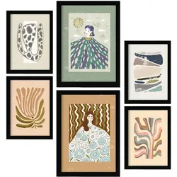 POSTER Set Mit 6 Drucken Von Mutter Natur In Ethnischer A3 & A4 Rahmenlos