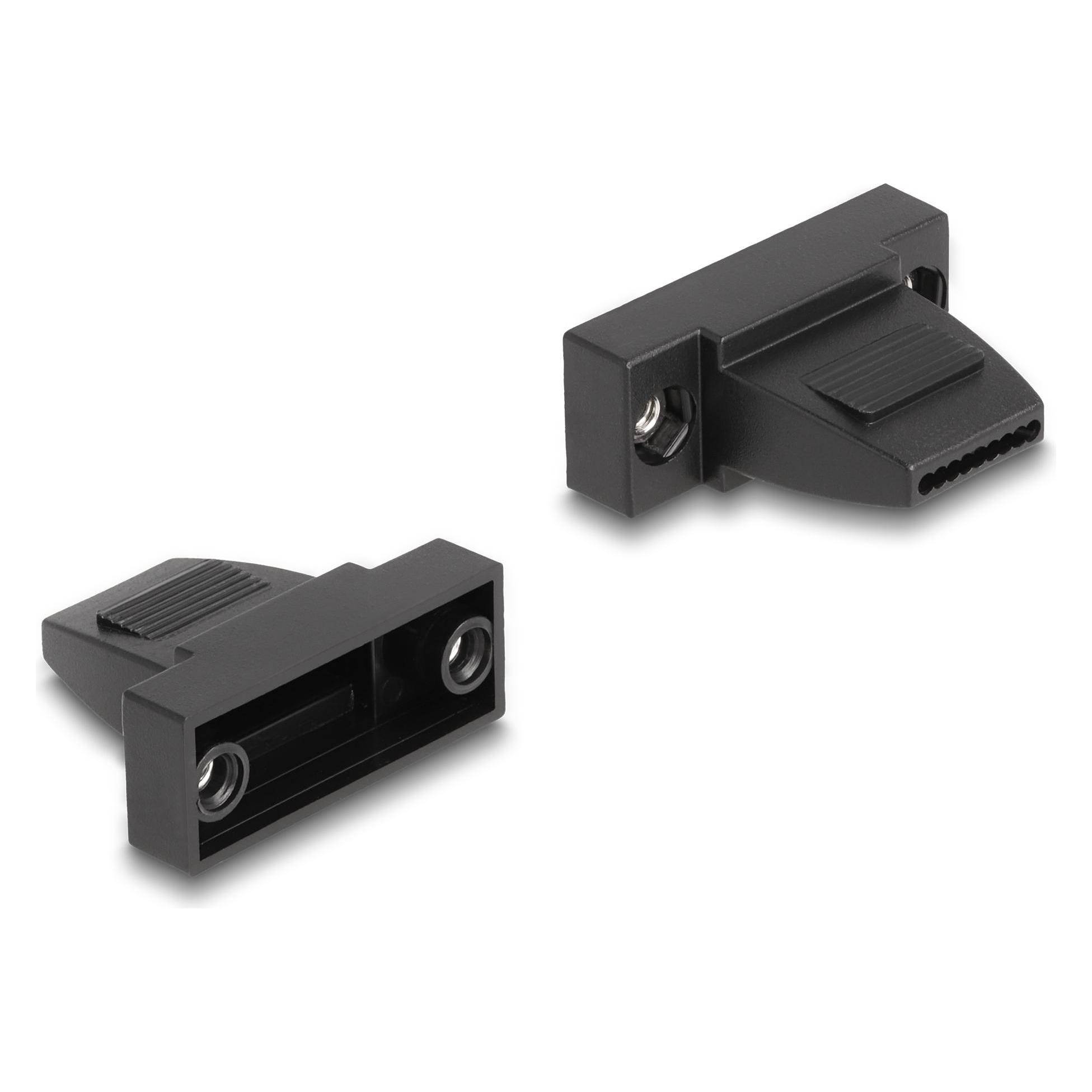 Delock D-Sub Gehäuse für 9 Pin Stecker / Buchse Kunststoffge (67025)