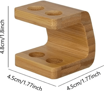 Uplift Curations Bamboo Electric Toothbrush Holder Stand Multi Slot Bathroom Organizer For Toothpaste & Brushes 2 Holes