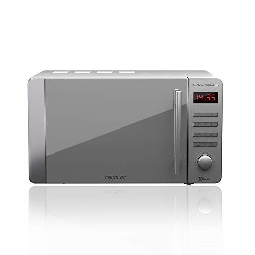 Cecotec ProClean 5020 Mirror Magnetron met spiegelafwerking, 700 W, 20 liter, 3D Wave-technologie, Roestvrij Staal