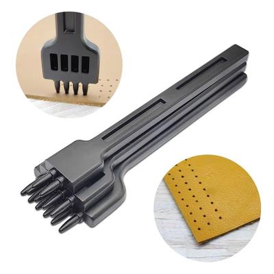 JUSTINLAU 3 Piece Alloy Steel Leather Prong Punch Set 4mm Spacing For Precision Stitching JUSTINLAU 3 Piece Alloy Steel Leather Prong Punch Set 4mm Spacing For Precision Stitching
