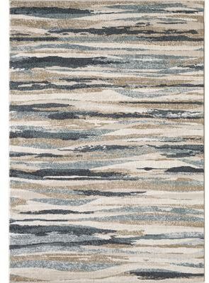 Domani Basics Blue Horizon Strip Rug