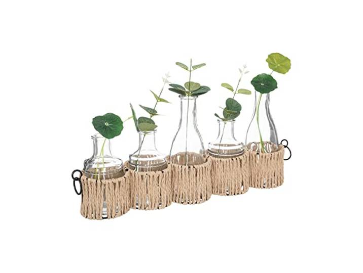 Set aus 5 soliflores cosy  aus beigem glas h29,5cm - Atmosphera créateur d'intérieur