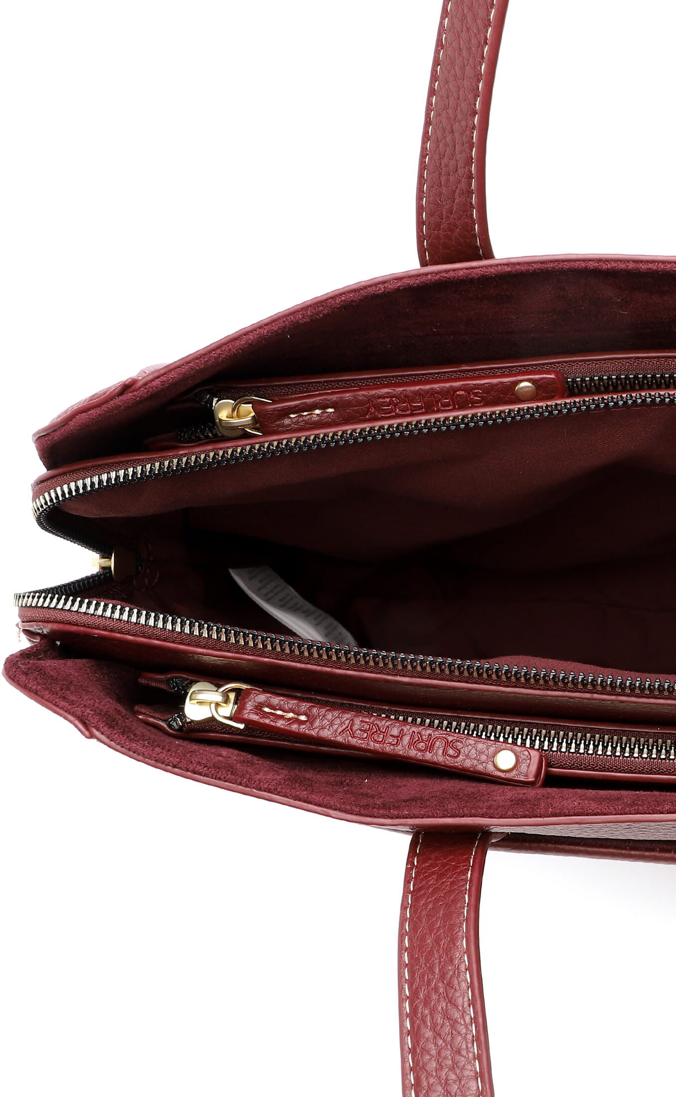 Shopper SURI FREY "Shopper SFY Bly", Damen, Gr. B/H/T: 42cm x 30cm x 14cm, braun (wine 690), Polyester, Polyurethan, Taschen Shopper