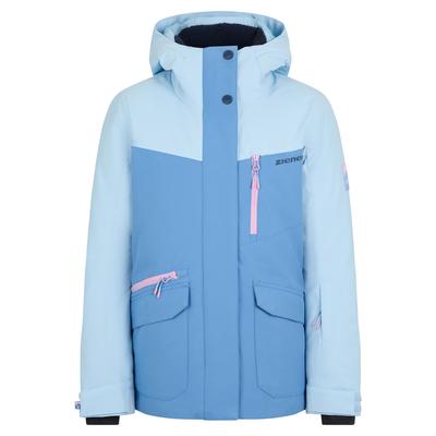 Skijacke ZIENER "AKONIA-Z AQUASHIELD MÄDCHEN", Mädchen, Gr. 176, shadow blau, Obermaterial: 100% Polyester. Futter: 100% Polyamid. Futter 2: 100% Polyester. Wattierung: 100% Polyester, Jacken Skijacke, wasser- u. winddicht, atmungsaktiv, warm,...