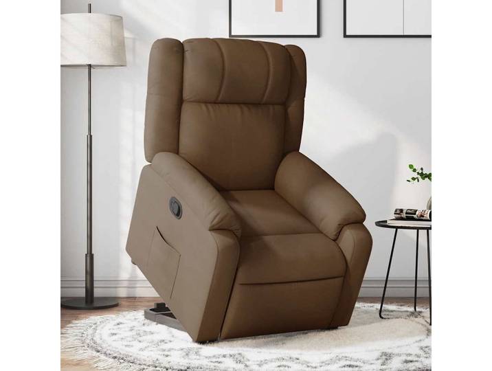 vidaXL Relaxsessel, Relaxsessel mit Aufstehhilfe Braun Stoff
