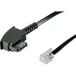 Goobay TAE-F Anschlußkabel 10m,sw,St/St 50940