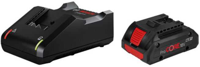 Set de batteries BOSCH, 1 batterie rechargeable ProCORE18V 4.0 Ah, chargeur rapide GAL 18V-40 Professional (1600A01U7U)