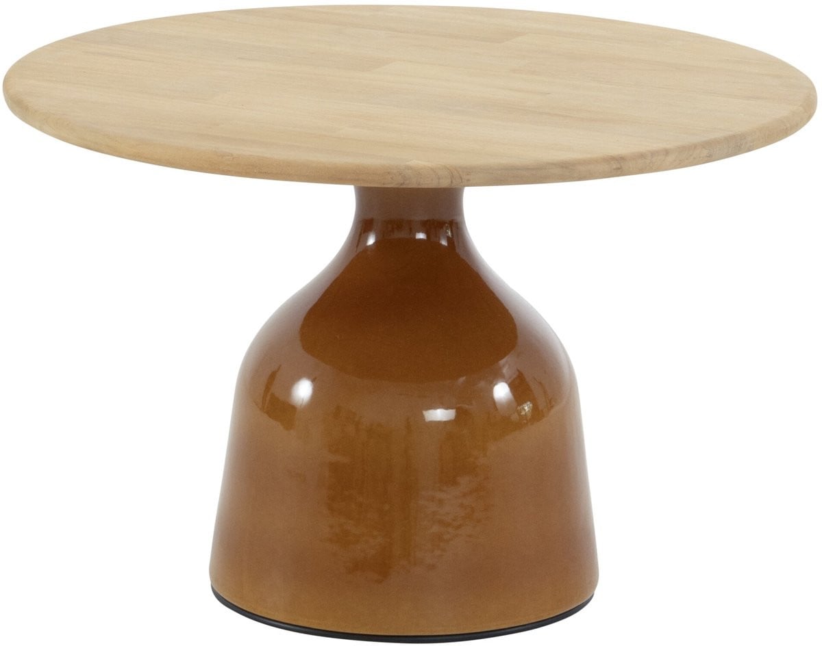 4 Seasons Outdoor June lounge tuintafel met hoogglans keramiek in caramel, B: 60 cm, H: 40 cm