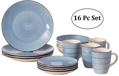 Dinewares Spin Wash Dinnerware Dish Set, Mugs, Salad and Dinner Plates and Bowls Sets, High Quality Dishes