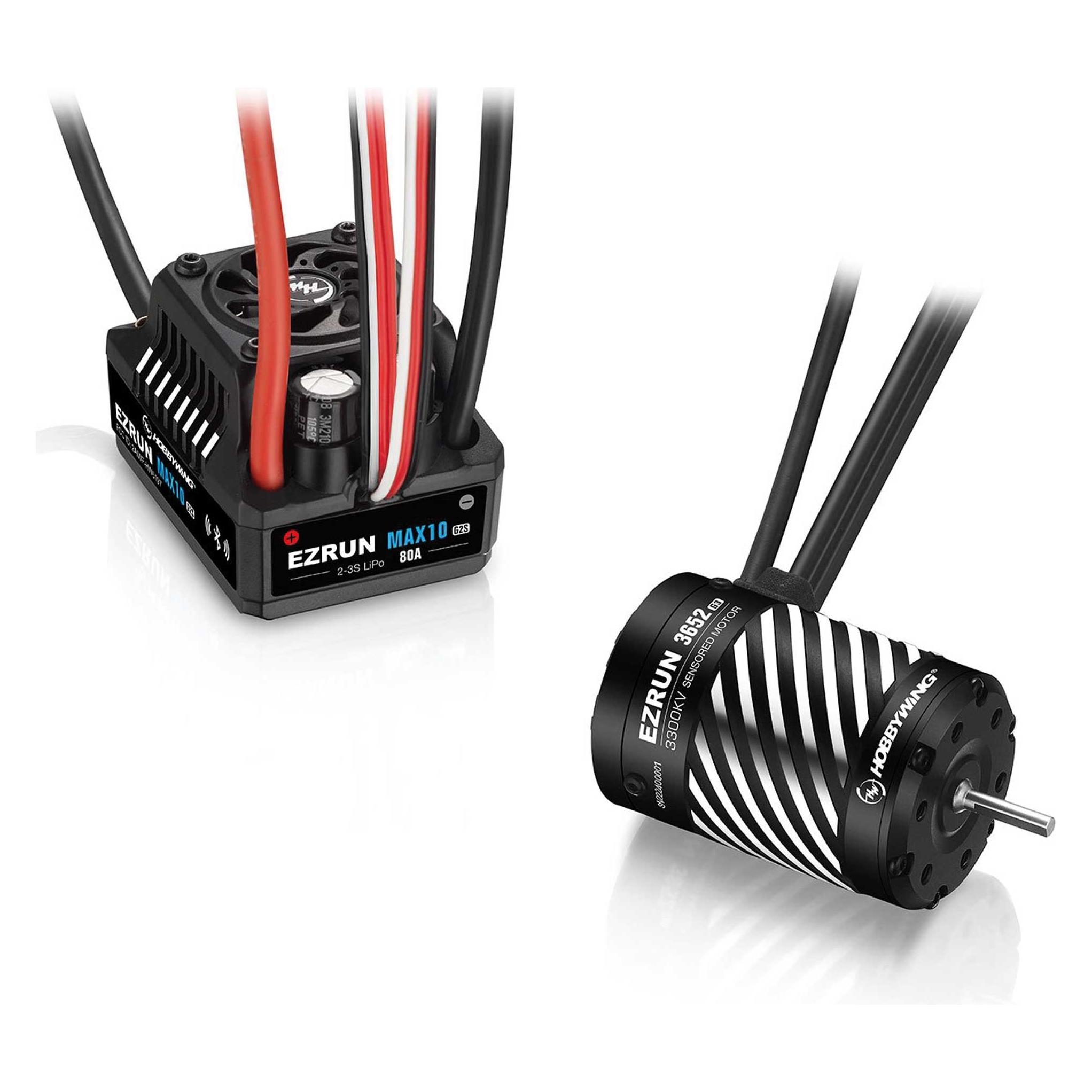 Hobbywing Ezrun MAX10 G2S 80A Combo mit 3652SD-3300kV-G3 (HW38010206)