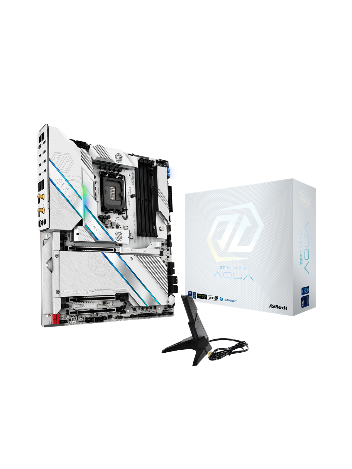 ASRock Z890 TAICHI AQUA Mainboard - Intel Z890 - Intel LGA1851 - DDR5 RAM - Extended ATX