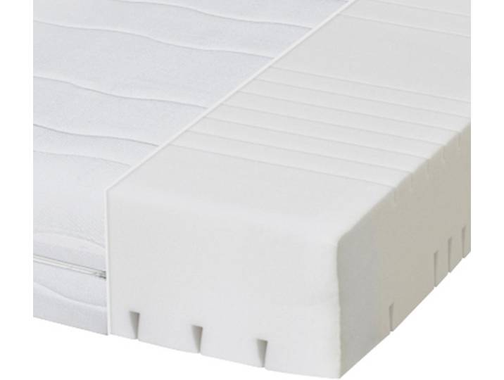 Komfortschaummatratze, Weiß, 100x200 cm, Textil, Wendbar & Waschbarer Bezug, 7-Zonen-System