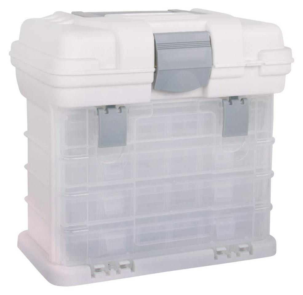 Dripio Sorteerbox met 4 compartimenten en dekselvak, Transparant, B/D/H: 27,5 x 17,5 x 26 cm