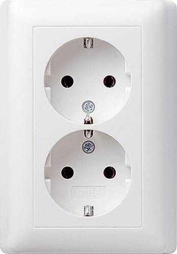 GIRA Schalterprogramm Einsatz Doppelsteckdose System 55, Standard 55, E2, Event, Event Klar, Event Opak, Esprit, ClassiX Reinweiß