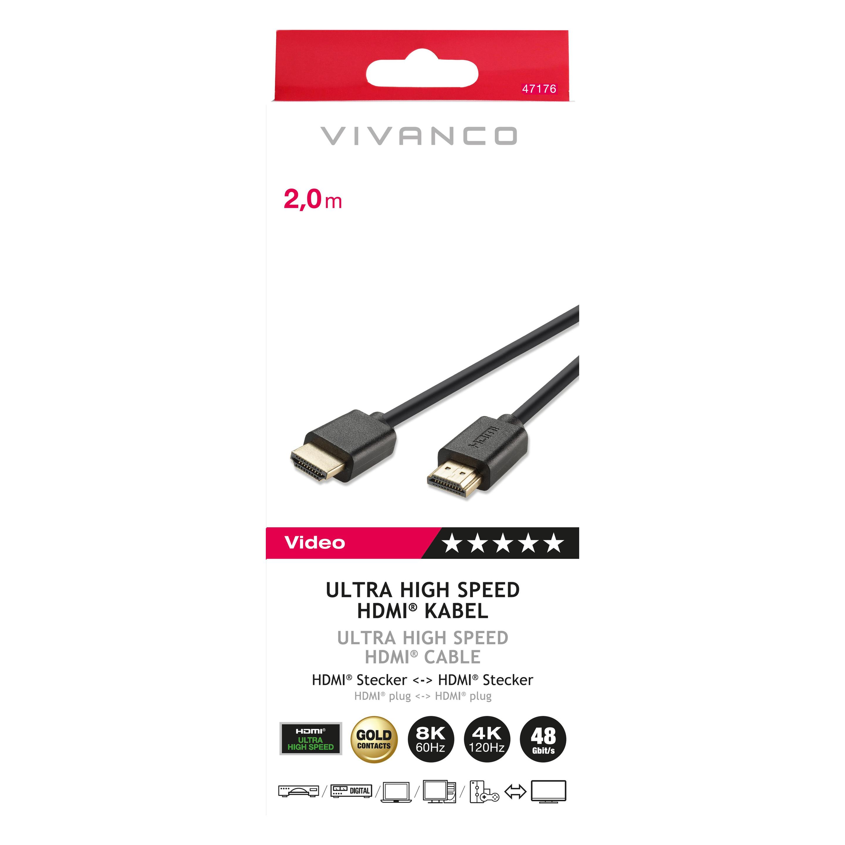 Vivanco Ultra High Speed HDMI Cable (2 m) (47176)