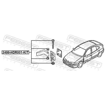 FEBEST Montagesatz, Tür 2499-HDR001-KIT vorne für RENAULT