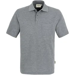 Pocket-Poloshirt "TOP" 802 - S - grau-meliert