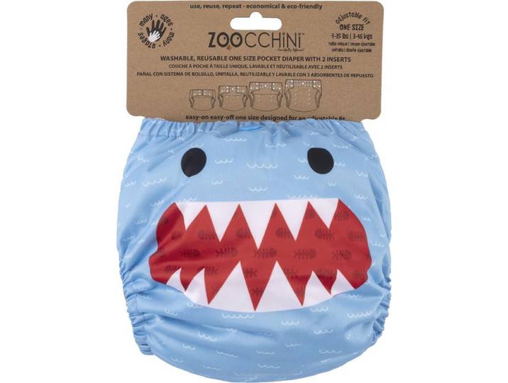 Zoocchini herbruikbare luier - Sherman the Shark