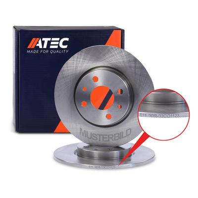 Atec 2x Bremsscheibe hinten VOLL 4-Loch [Hersteller-Nr. 40574486] für Opel, Vauxhall