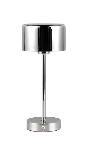 Reality Leuchten Jeff oplaadbare LED tafellamp chroom met touchbediening