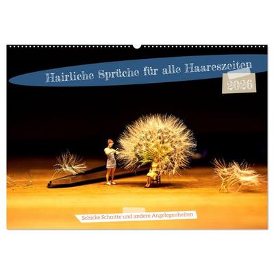 Hairliche Sprüche für alle Haareszeiten (Wandkalender 2026 DIN A2 quer), CALVENDO Monatskalender