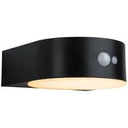 Paulmann Solar LED Außenwandleuchte Eileen Bewegungsmelder insektenfreundlich IP44 2200K 300lm Schwarz 94730