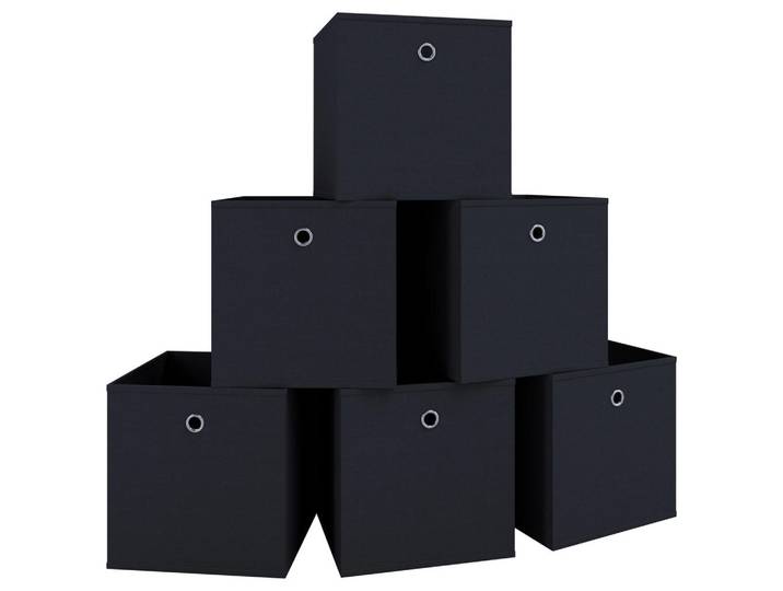 Mid.you Faltbox, Schwarz, Kunststoff, 27x28x27 cm, faltbar, Ordnen & Aufbewahren, Deko- & Aufbewahrungsboxen, Faltboxen