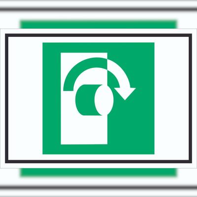 HB-Druck Öffnung durch Rechtsdrehung Symbol Schild A0 (841x1189mm)