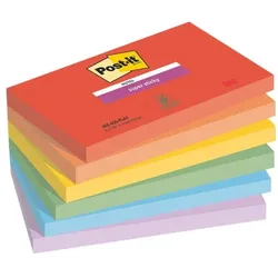 Post-it Super Sticky Haftnotizblock 127 x 76 mm »Playful Collection«, 6 Stück gelb