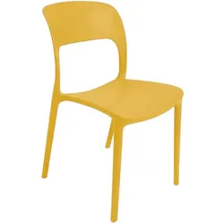 Sicignano Set mit 20 Noemi-Stühlen aus gelbem Polypropylen, 80 x 48 x 42 cm